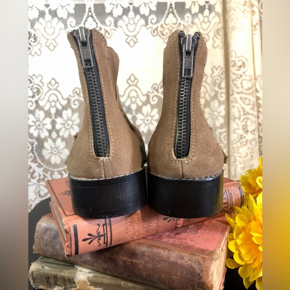 Eight Second Angel Bailey Double Buckle Bootie cowgirl western Boots suede 9.5 - Picture 5 of 9